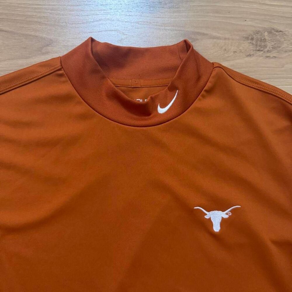 Nike Texas Longhorns orange long sleeve mock neck Golf embroidered swoosh small